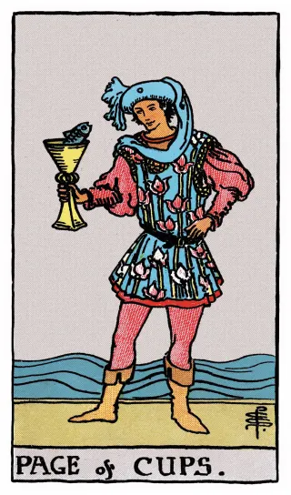 Bube der Kelche – Rider-Waite-Tarot