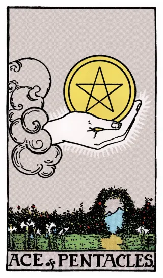 Ass der Münzen – Rider-Waite-Tarot