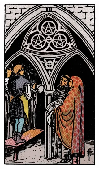 Drei der Münzen – Rider-Waite-Tarot