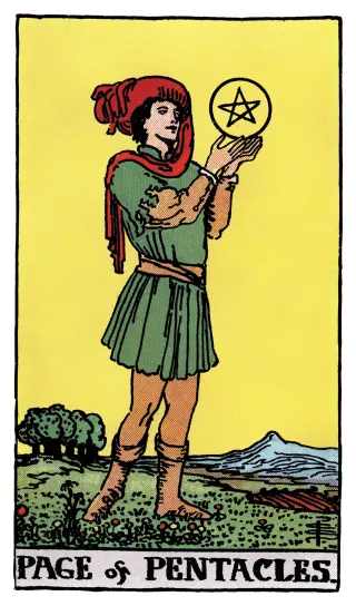 Bube der Münzen – Rider-Waite-Tarot