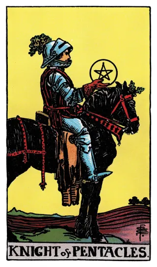 Ritter der Münzen – Rider-Waite-Tarot