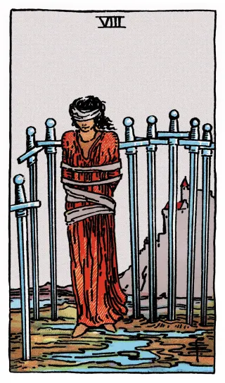 Acht der Schwerter – Rider-Waite-Tarot