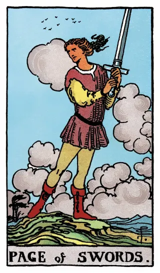 Bube der Schwerter – Rider-Waite-Tarot