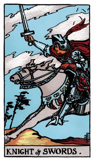 Ritter der Schwerter – Rider-Waite-Tarot
