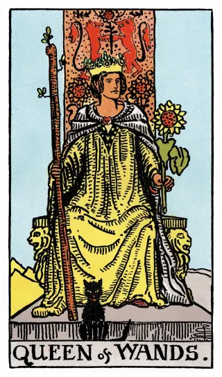 Königin der Stäbe – Rider-Waite-Tarot